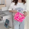 Bolsas de cosméticos estampares de leopardo rosa Mulheres Bolsa Retro Flores Damas Pequenas Bolsas de Viagem de Travel de Embreagem