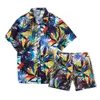 Felpe con cappuccio Felpe Hawaiian Beach Blossom Manica corta Camicia da vacanza allentata Pantaloncini Set da due pezzi Abbigliamento da uomompqg