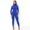 Kvinnors jumpsuits rompers Plain Color Women Rompers Långärmad solid Turtleneck Skinny Bodycon Jumpsuit Fashion Fitness Casual Overalls 230504