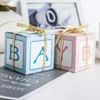 Gift Wrap 10PCS Pink Blue Letters Baby Candy Box Chocolate Packaging Carton Birthday Shower Party Supplies