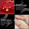 Charm Bracelets 2 Pcs Red Women Rope Chain Wrist Cord Year Charms Braided Couple Lucky