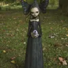 Garden Decorations Halloween Witch Figurine Staty Harts Creepy Sculptures for Home Patio Yard Lawn Porch 230504