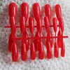 Faux Ongles Extra Longs Pointus Ovales Faux Slim Art Salon Nail Crystal Diamond Red P63