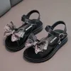 Chaussures de plage souples pour enfants filles, sandales d'été avec nœud papillon, princesse de fête coréenne, nouvelle collection