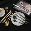 Dinnerware Sets French Moonlight Stainless Steel Cutlery Spoon Western Gift Spoon / Steak Knife / Fork / Coffee Spoon Dinnerware Sets 230503