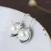 Dangle Küpe Fnj Yeşil Acate 925 Gümüş Orijinal Pure S925 Sterling Damla Küpe Kadın Mücevherleri Kırmızı Zirkon