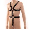 Cinture Accessori per abbigliamento fantasia punk Costumi cosplay per sesso Donne sexy Uomini maturi Cintura per imbracatura pettorale in pelle regolabile per gentiluomoCinture