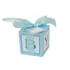 Gift Wrap 10PCS Pink Blue Letters Baby Candy Box Chocolate Packaging Carton Birthday Shower Party Supplies