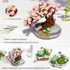 Soldat Mini Bouquet Bausteine Blumen Sukkulente Kirschblüte Bonsai 3D Modell Heimtextilien Kinder Montage Spielzeug Mädchen Geschenk 230503