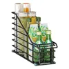 Organização kunbei rack de armazenamento de cozinha tempero jar obliquamente colocado tempero garrafa caixa de armazenamento pote de especiarias rack capa rack