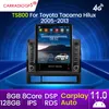 Android 11 samochodowy radioodtwarzacz dvd dla TOYOTA TACOMA/HILUX 2005-2013 lewa ręka Radio samochodowe multimedialny odtwarzacz wideo GPS wideorejestrator samochodowy ekran IPS