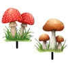 Geschenkwikkeling 2 stks Outdoor Garden Stakes Mushroom ingebrachte ornament Courtyard Stake Lawn