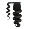 Rabinhos de cavalo afro excêntrico Cabelado Cabelo Cabelo Virgn Straight Wave 100% Extensões de cabelo humano 75-100G Cor natural