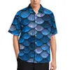 Chemises décontractées pour hommes Rose Rose imprimé métallisé chemise de plage paillettes argent brosse scintillant Hawaii hommes Y2K Blouses haut graphique à manches courtes