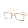 サングラスMosengkw Alloy Mirrory Plat Student Glasses Anti Blue Light Small Frame Square Women Eyewear