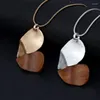 Anhänger Halsketten Mode Holz Pfirsich Herz Langkettige Halskette Hochwertige Weihnachtsgeschenk Schmuck