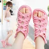 PVC Girls Gladiator Flowers Sweet Soft Children's Beach Kids Summer Floral Sandals Princess Plastic Girl Shoes