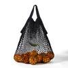 Le stockage met en sac le sac amical réutilisable de filet de ficelle d'achats de maille de coton d'Eco pour le fruit et le paquet