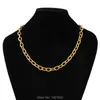 Catene Adixyn Classic Big Circle Link Chain Collana color oro per donna Uomo Gioielli Regali per feste