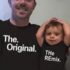 Family Matching Outfits The Original Remix Daddy Mom Kids T shirt Baby Bodysuit Look Father Son Clothes Father s Day Gift 230504