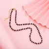 Catene Collana in acciaio inossidabile Collana con perline nere Regalo per donna Colore oro Gioielli di moda Party School Girl Prodotto 2023