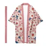 Abbigliamento etnico Taglie forti XXS-6XL Cardigan giapponese allentato stile lungo con stampa margherita Donna e uomo Harajuku Haori Kimono Cosplay Top Yukata Robe