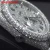 ساعة معصم فاخرة مخصصة مخصصة الساعات من الذهب الأبيض مطلي Moiss Anite Diamond Watchess 5A التكرار عالي الجودة ميكانيكي Meuu UF45