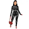 Women's Two Piece Pants Cutubly Elegant Night Club 2 Pcs Pieces Sets Suits Fashion Tracksuits Autumn Winter Skinny Overalls Women's