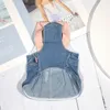 Dog Apparel Cat Dog Dress Denim Skirt Jeans Apparel Summer Pet Clothes Garment Puppy Pomeranian Poodle Chihuahua Bichon Yorkshire Clothing 230504