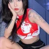 Camisoles Débardeurs Sexy Y2k Esthétique Vintage Harajuku Slim Débardeur Pour Femmes D'été Personnalité Grunge Imprimer Sans Manches Crop Tops Streetwear 230503