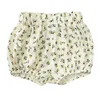 Mode barn shorts för pojke tryckt barnkläder flickor shorts bomull linne bröd baby korta byxor nyfödda kläder 1-5 år