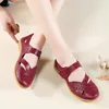 Sandals WOIZGIC Female Women Mother Genuine Leather Hollow White Shoes Flats Loafers Summer Cool Beach Plus Size 41 42 230503