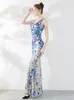 Sukienki imprezowe Eleganckie syrenę wieczorową sukienkę Slevine Ceivins Robe de Soriee V-Neck Tiulle Forki PROM FIRTS Formalne sukienka XUCTHHC 230504