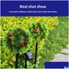 Lawn Lamps Garden Solar Light Simation Flower Lamp Powered Led Pine Needle Ball Stake Decor Drop Delivery Lights Lighting Outdoor Dhopu