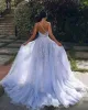 Split Mermaid Prom Dresses One Shoulder Criss Cross Stems Pärlor Applices Tulle Party Gowns Sweep Train Special OCN Dress