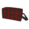 Cosmetische tassen cases Royal Tartan plaid make -uptas vrouwen reizen cosmetische organisator schattige textuur Gingham opslag toilettaszakken Z0504