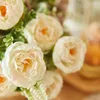 Kwiaty dekoracyjne 35 cm jedwabny sztuczny kwiat do fałszywych piwiońskich bukietów ślubnych dekoracje biurka dekoracje domowe