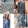 Kadınlar Suits Blazers Moda Kadın Takım Tasarımcı Kıyafetleri Blazer Çift G Bahar Çıkış Üstleri E988 Damla Teslimat Giyim Kadınları Cl OT3IF