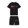 Mens Tracksuits Nova Marca Trapstar Roupas Masculinas Camiseta Conuntos de Treino Harajuku Topos Hip Hop Cor T Camisa Prai 230503