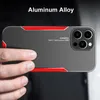 Nueva funda de metal de aluminio mate de lujo para iPhone 15 14 13 12 Pro Max Mini Plus Funda mate Cámara de parachoques de silicona Protección a prueba de golpes Carcasa trasera