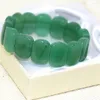 Strand 4 Style Natural Green Stone Chalcedony Jades Breads Bracelets Mulheres Charms elegantes Jóias de Bobra 7,5 polegadas B1687