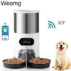 Alimentazione 4.5L Wifi APP Alimentatore automatico per animali domestici Intelligente per gatti Cani Dispenser di cibo Timer Ciotola in acciaio inossidabile Cibo per cani Alimentazione Fornitore di animali domestici