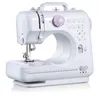 Machines 12 Stitches Portable Sewing Machine Mini Electric Household Crafting Mending Overlock with Presser Foot Pedal Beginners