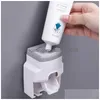Angle Valves 1Pc Wall Mount Matic Tootaste Dispenser Plastic No Punching Squeezer Small Holder Bathroom Accessories Gadgets Drop Del Dho7I