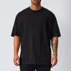 Herren T-Shirts Herren Oversized Fit Kurzarm T-Shirt mit überschnittener Schulter Lose Hip Hop Fitness T-Shirt Sommer Gym Bodybuilding Tops T-Shirts 230504