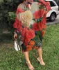 Feestjurken bloemen lange vleermuis mouw losse avond dames mode streetwear harajuku maxi sexy meisje zonsondergang strand 230428