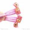 Flickor hårtillbehör hårklipp bb clip Barrettes Clips Unicorn Bow Golden Crown Star Christmas Moose On Liu Rope Bun E21673