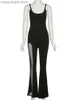 Kvinnors jumpsuits rompers cnyishe sexig sommar ärmlösa sling jumpsuits kvinnor rompers 2022 casual mesh lapptäcke lös rem jumpsuit kvinnliga overall top t230504