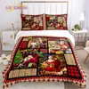Bedding Sets Christmas Day Atmosphere Bed Sheet Quilt/Pillowcase Four Seasons Santa Claus Extra Large Set Soft Pillowcase Quilt Cover