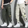 Pants Fashion Men Pants Streetwear Men/Women Korean Style Elastic midja Sweatpants Baggy Pants Summer Autumn Hip Hop Harajuku byxor